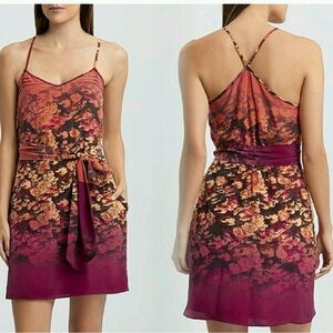 GUESS by Marciano Eclipse missing belt 100% silk Mini Dress size S